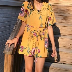 Floral yellow dress